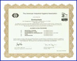 Mold and Lead AIHA Certificate